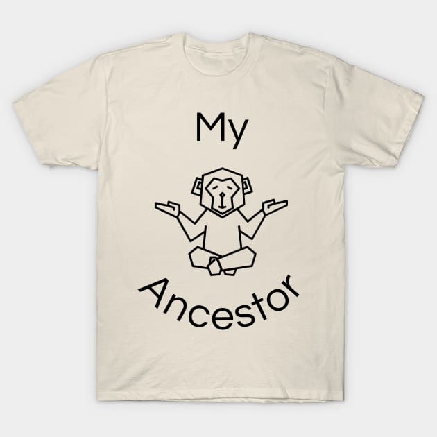 My Monkey Ancestor | A Humorous and relaxing Illustration of a Primate T-Shirt by MrDoze